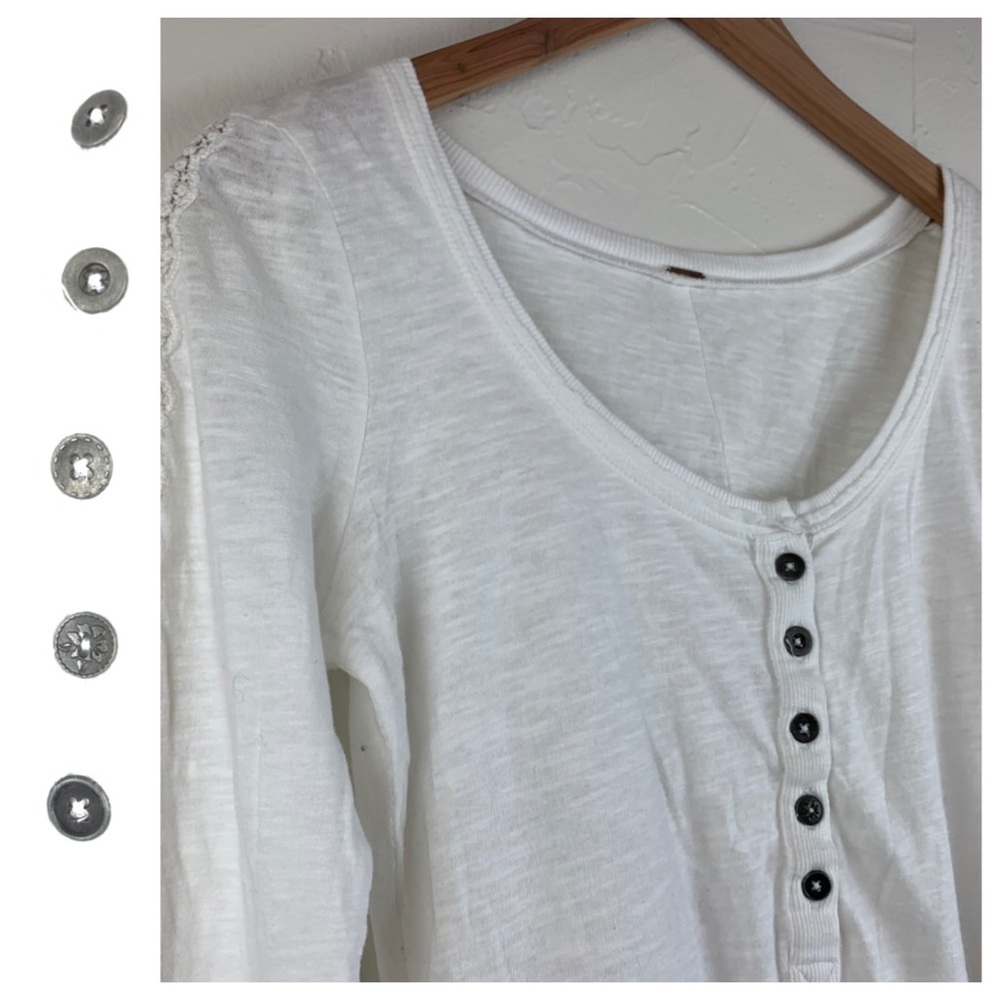 Free People white long sleeve shirt - Picture 4 of 8